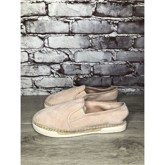 VINCE CAMUTO Tambie Blush Pink Suede Leather Espadrille Loafers Women 8M US/38.5 - Picture 10 of 16